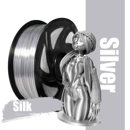 PLA+ 2.0 filament SILK SILVER (imitacija svile boje srebra)